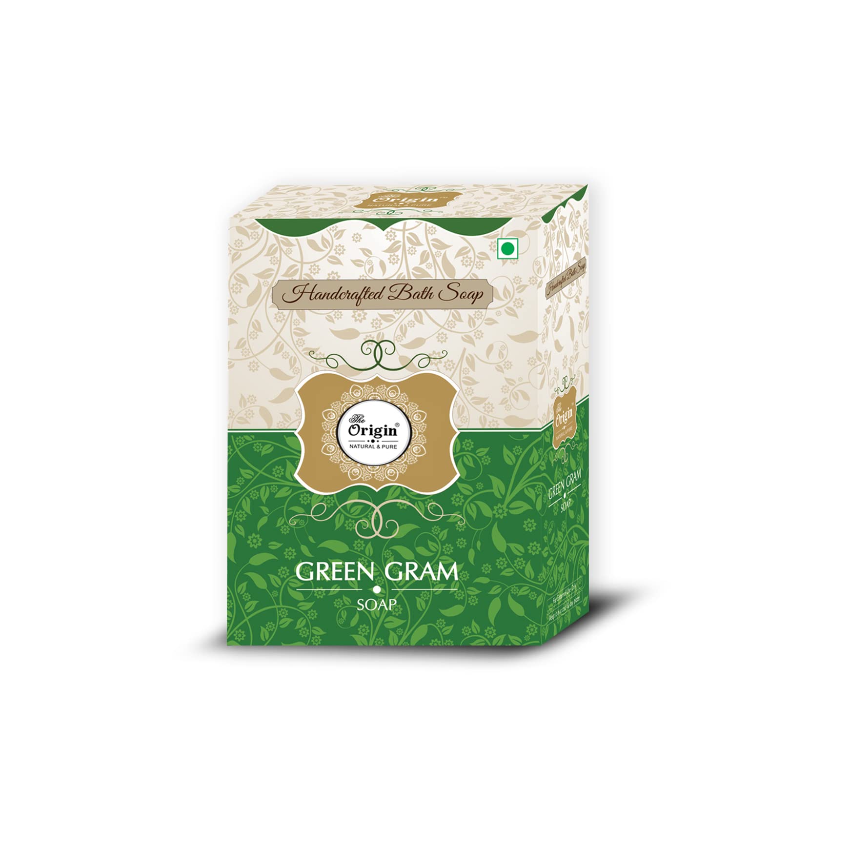 The Origin Natural & Pure Kerala Herbal Deep Cleanising Bath Soap Each 125 Grams (Pack of 3) (GREEN GRAM 125 G)