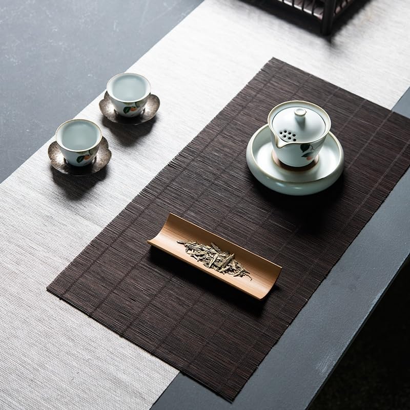 Tapis de table imperméable en bambou fini les taches de repas de cuisine