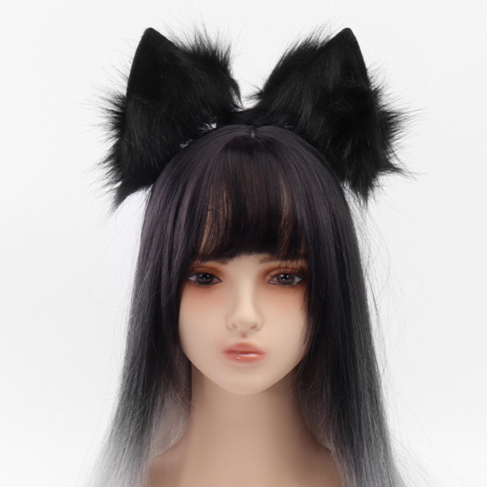 Diadema de orejas de animal para Halloween, fiestas de Navidad, disfraces, divertidas orejas de animales con orejas móviles