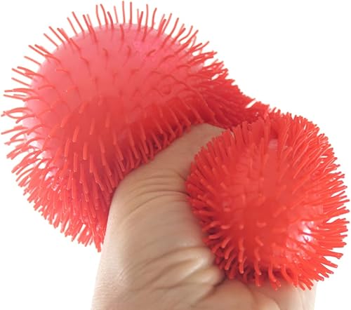 Miniatura 4 de Curious Minds Busy Bags Juego de 2 bolas elásticas peludas acolchadas y suaves rellenas de Doh con piel lanuda – Ultra Squishy y moldeable,