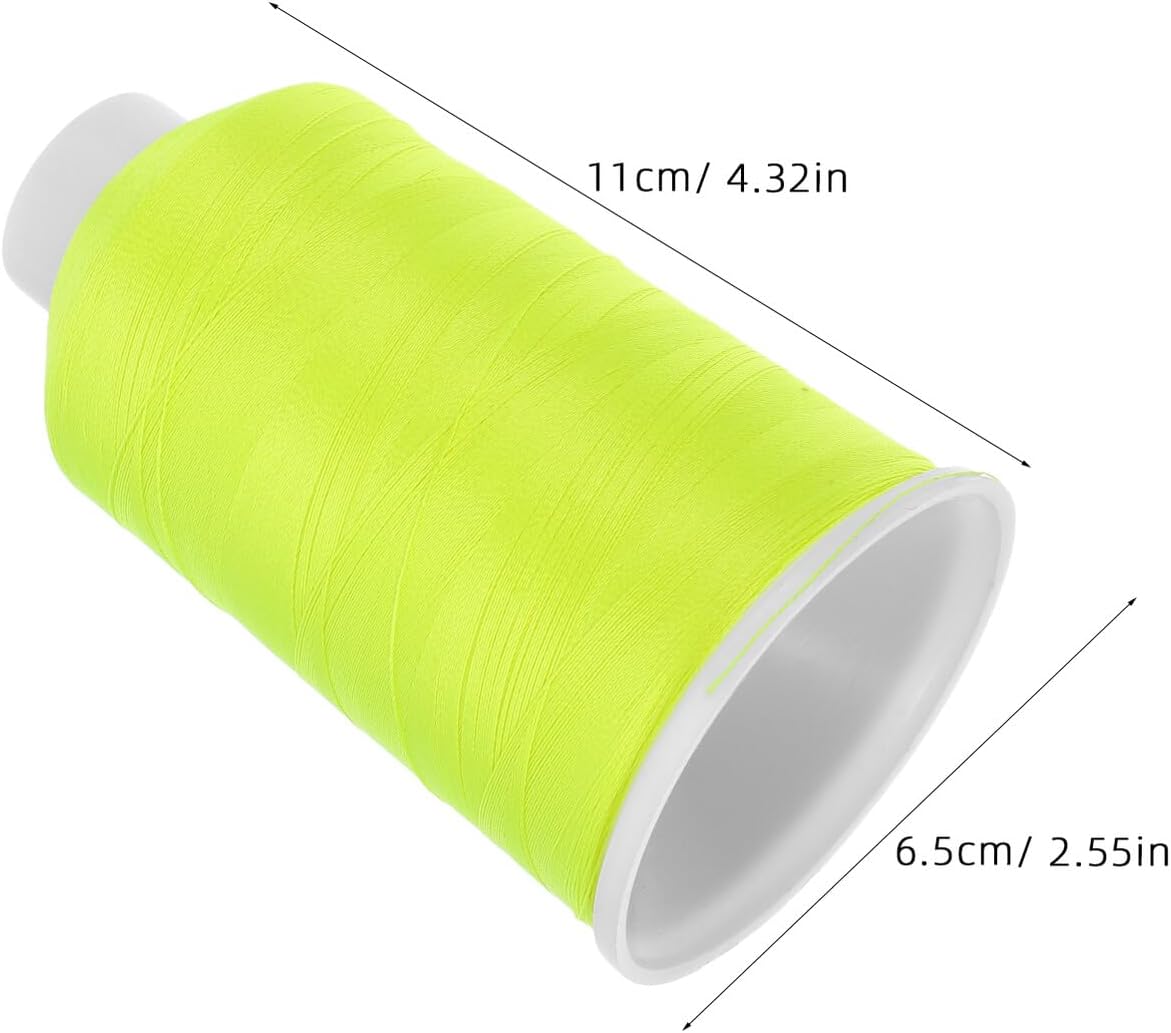 Mobestech 3000 Yards Glow in The Dark Embroidery Machine Thread Yellow Polyester for Needlework Supplies Halloween Crafts and Cross Stitch