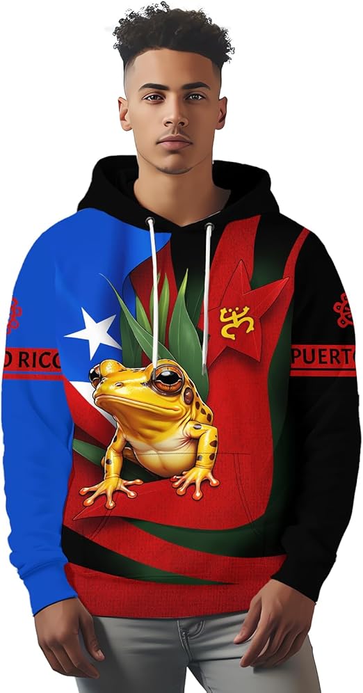 MAPrints Camisa Personalizada De Puerto Rico, Sudaderas Con Capucha Puertorriqueña Unisex, Sudaderas Con Capucha Con Bandera De Puerto Rico, Camiseta De Orgullo Para Puertorriqueño, Pr 1