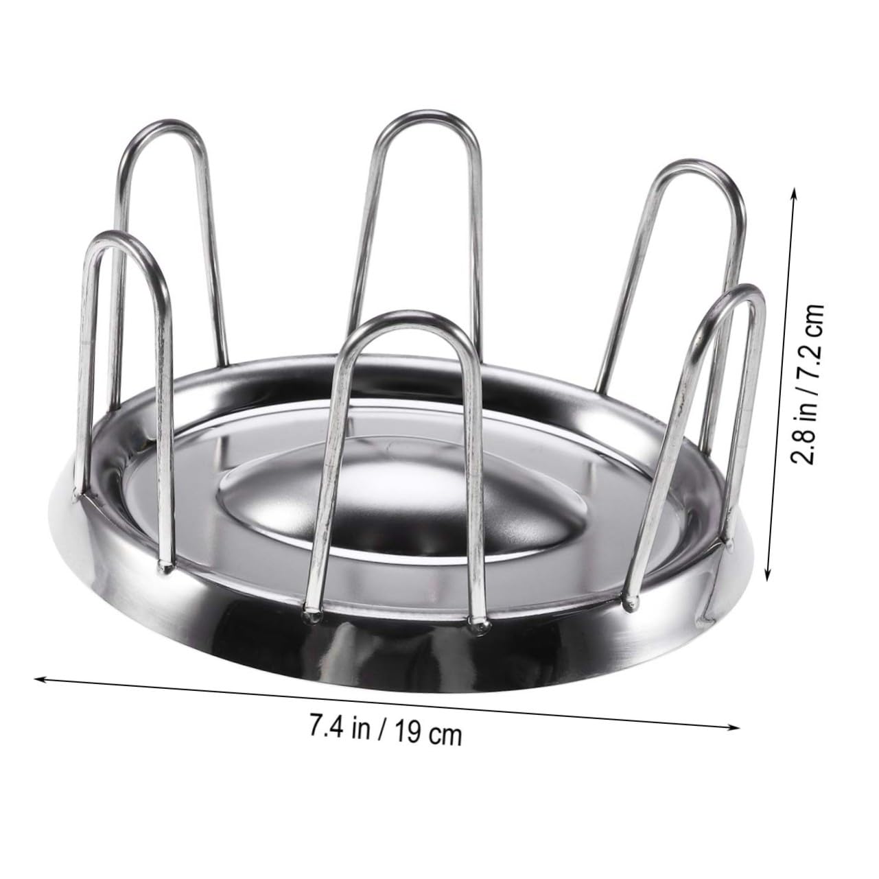 SUPVOX Ciotola per Tartaruga in Acciaio Inossidabile Ciotola per Rettili Mangiatoia Rotonda Forniture per Animali Domestici