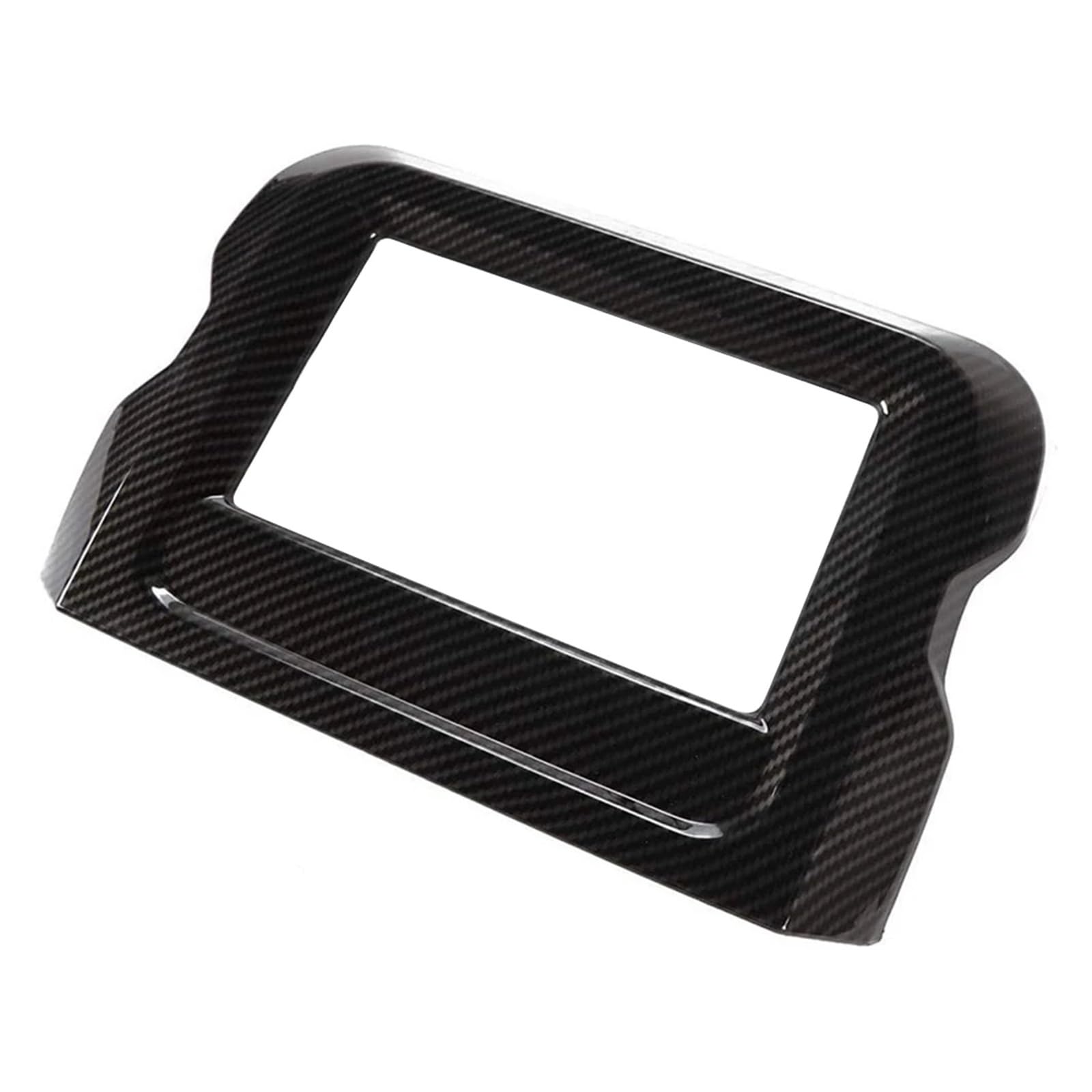 Interior Cover Trim Sticker Car Center Console Navigation Panel Cover for Jeep for Wrangler for JL for JLU 2018 2019 2020(Carbon Fiber)
