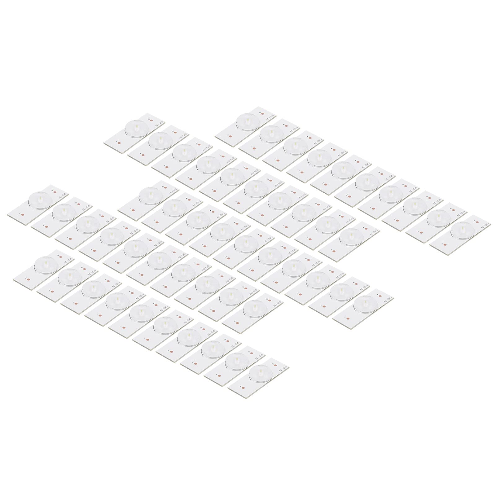 Kadimendium 50 Uds 3V SMD LED Lente Fibra de Vidrio Tablero Lente Lámpara Cuentas 3V SMD Lámpara Cuenta Luz para Reparación de TV LED de 32-65 Pulgadas