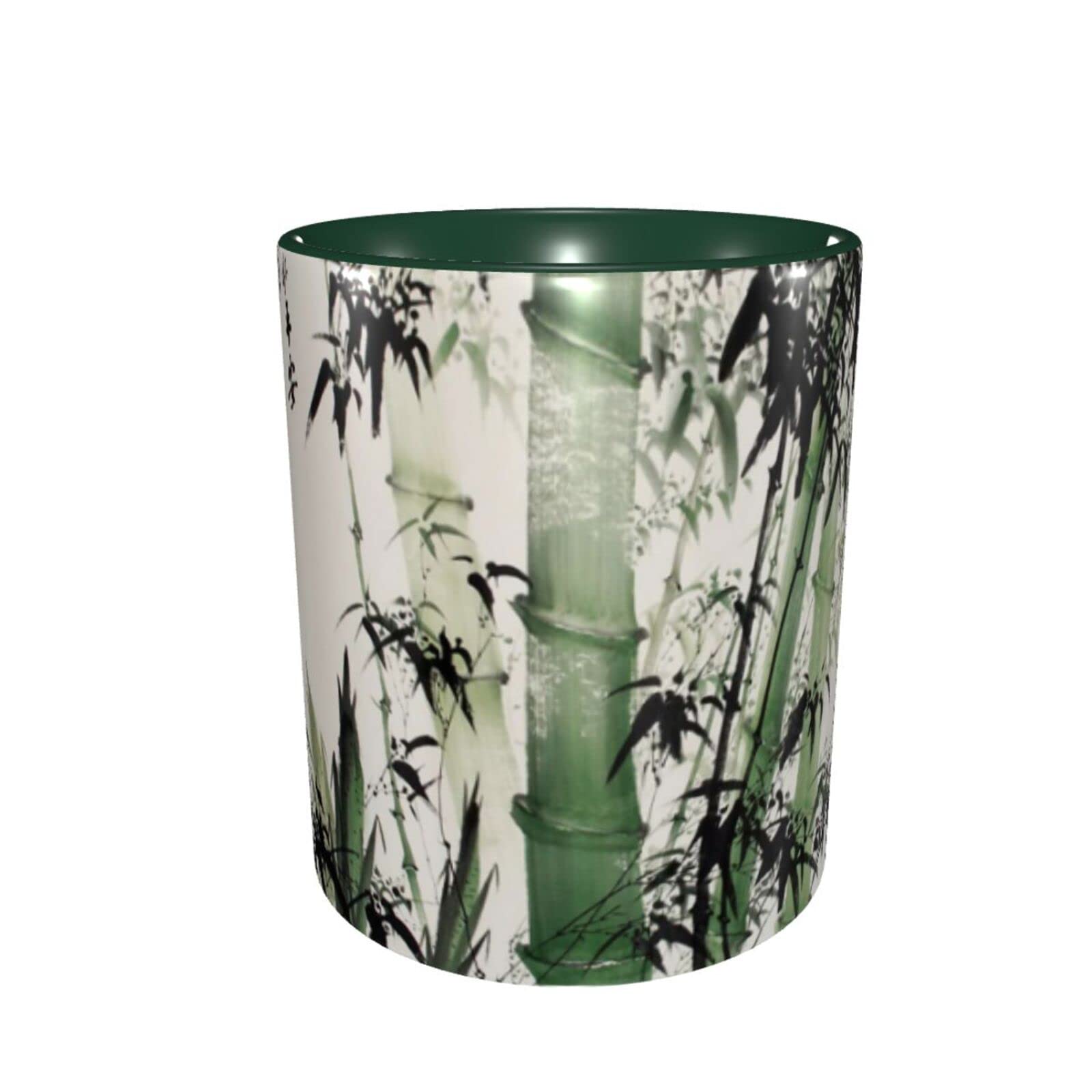 Chinesische Malerei aus Bambus-Kaffeetassen, 325 ml, Keramikbecher fr Bro  und Zuhause, Wasser-Teebecher, Tasse innen, Waldgrn : Amazon.de: Kche,  Haushalt & Wohnen