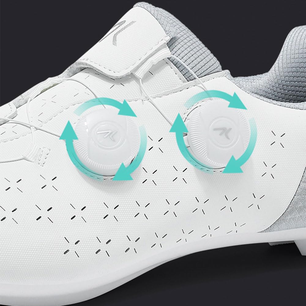 Chaussures de Vélo Route Homme et Femme, Chaussures de Cyclisme Unisexes, Compatibles avec Look, SPD et SPD-SL, pour Vélo Route & VTT, Taille 37-48EU