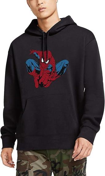 Amazon Co Jp レトロスパイダーマンイラスト スウェットシャツ 可愛い アニメセーター メンズトレーナー パーカー プルオーバーフード付きパーカーフェイクスリミングコーチレジャースポーツ ファッション