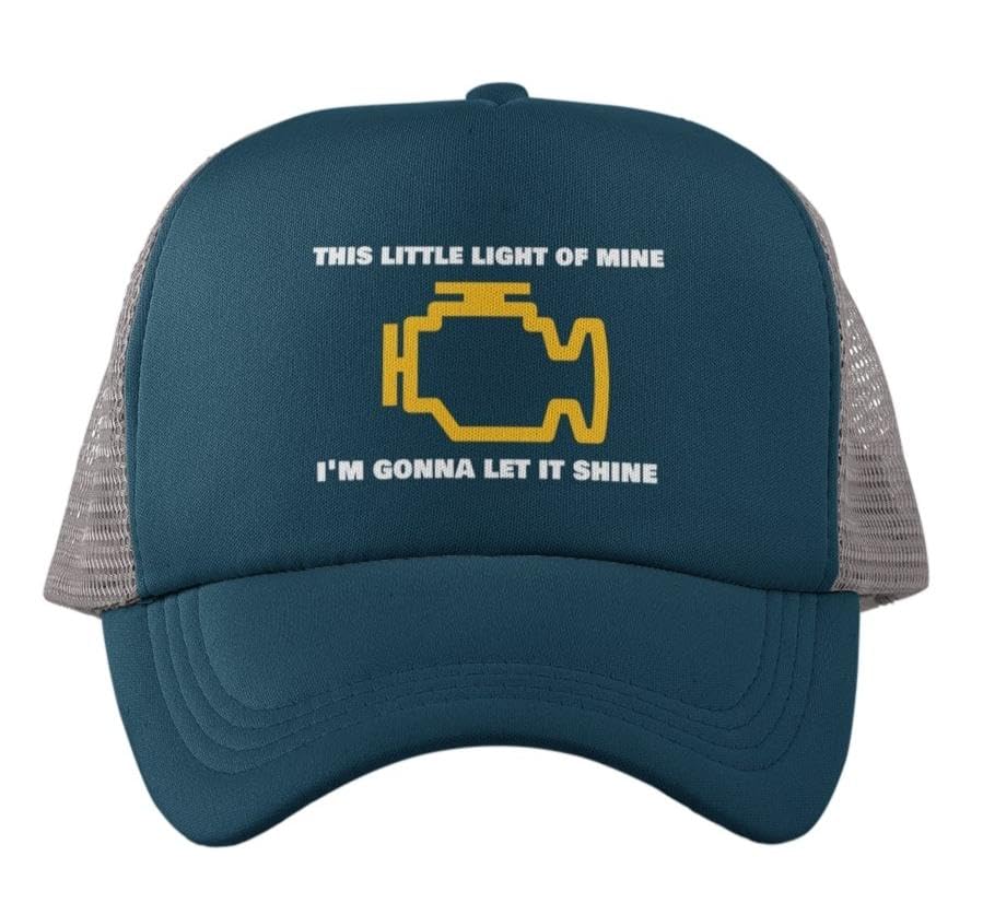 Funny Engine Light Trucker Cap This Little Light I'm Going to Let It Shine Gift