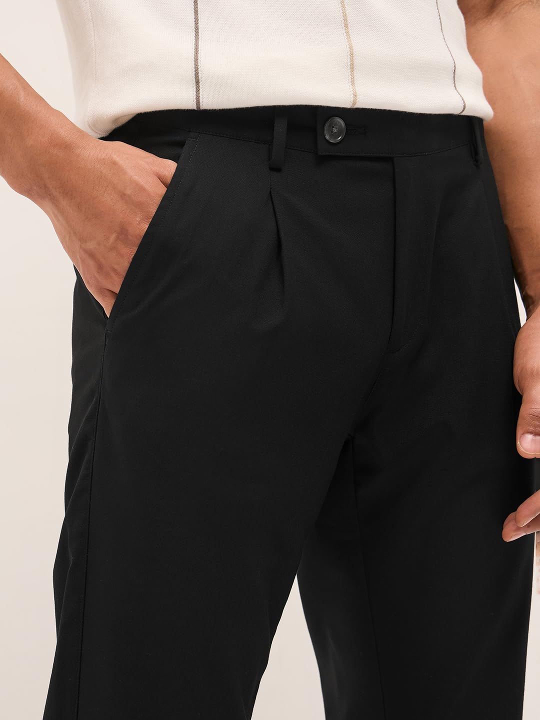 THE BEAR HOUSE Men's Regular Pants (TRO-ALARIN-BK_Black 4