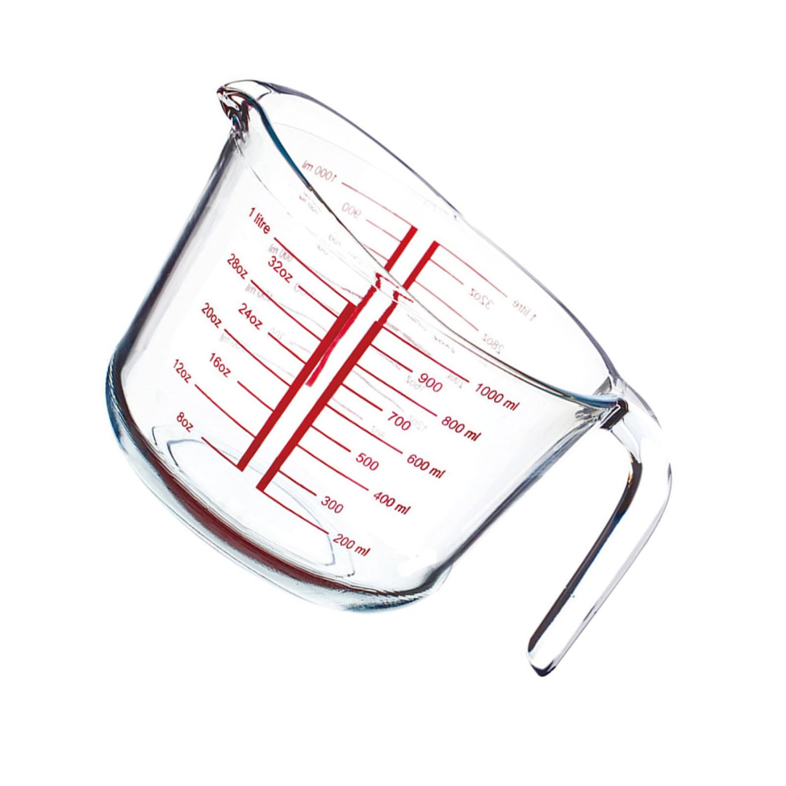 Beaupretty Tasse à Mesurer Graduation Précise en Verre Trempé Transparent 1pc Résistante la Chaleur pour Usage Domestique et Pâtisserie