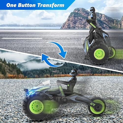 Image of GRAPHENE Remote Control Car 4x4 RC Crawler Stunt Car Toys (3 Wheel Stunt Bike),multicolor