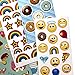 Hallmark Stickers for Kids (Pack of 258 Stickers, 16 Sheets—Mermaids, Rainbows, Hearts, Dogs, Cats, Donuts)