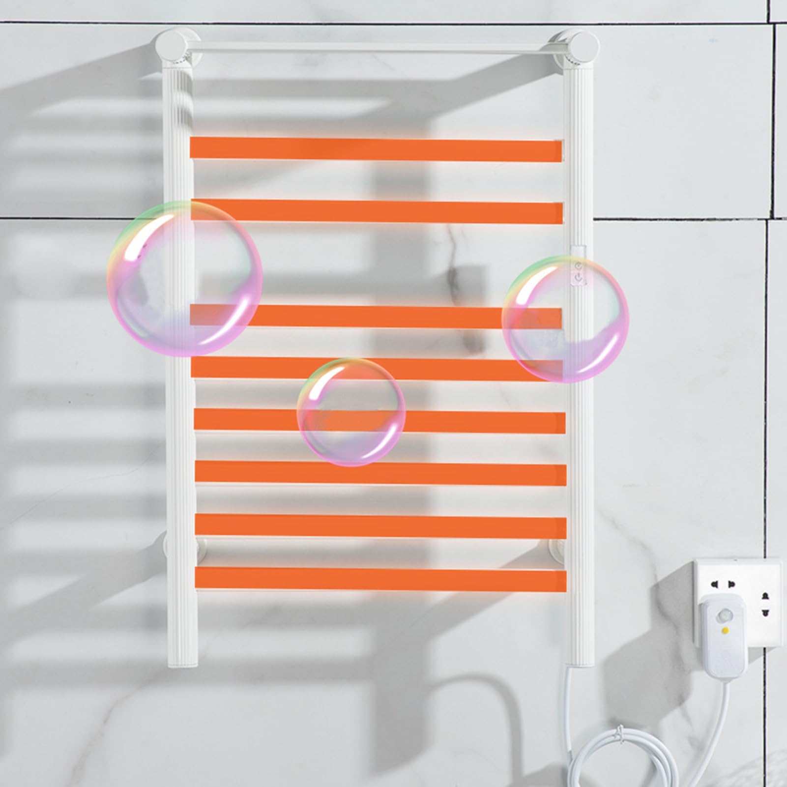 Toallero eléctrico Inteligente con calefacción, Calentador de Toallas de aleación de Aluminio para baño montado en la Pared con Temporizador, riel de Secado de Toallas con calefacc