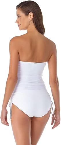 Miniatura 9 de Anne Cole Top de natación para mujer con nudo frontal fruncido