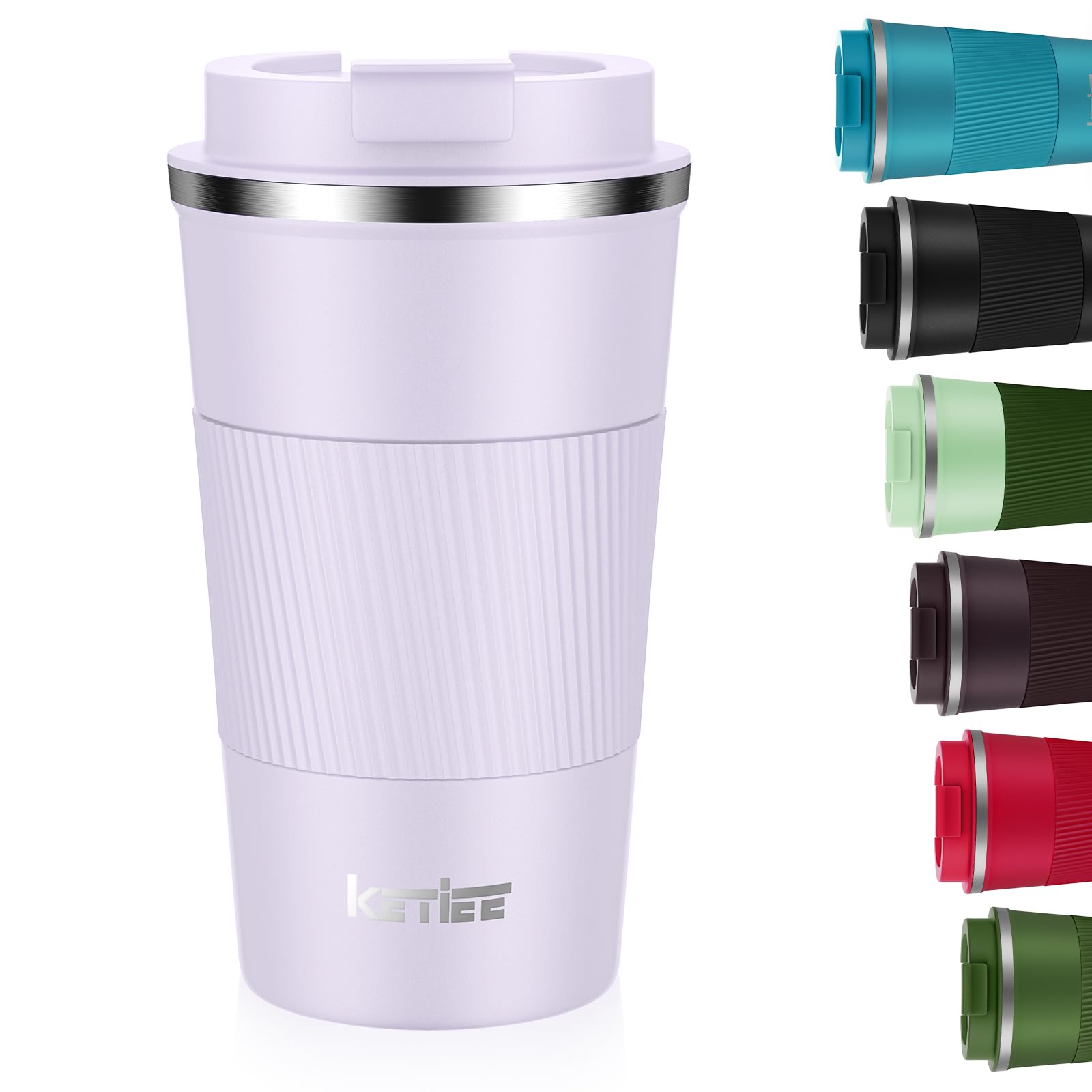 KETIEE Travel Mug Insulated Coffee Cup with Leakproof Lid, Reusable Travel Mug
