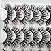 IFSOWDRA Mink Lashes Strip D Curl Volume 20/25mm Long Dramatic Lashes 3D Mink Cat Eye Eyelashes Pack, Wispy False Eyelashes Natural Look (4 Styles)