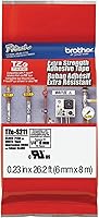 Vista 43 de Brother P-touch TZe-M31 Cinta laminada de primera calidad con impresión en negro mate, 12 mm (0.47”) de ancho x 8 m (26.2’) de largo, TZEM31