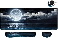 Vista 115 de MIBITRI Juego de alfombrillas para mouse y teclado, alfombrilla de mouse extendida para juegos + soporte ergonómico para reposamuñecas para teclado