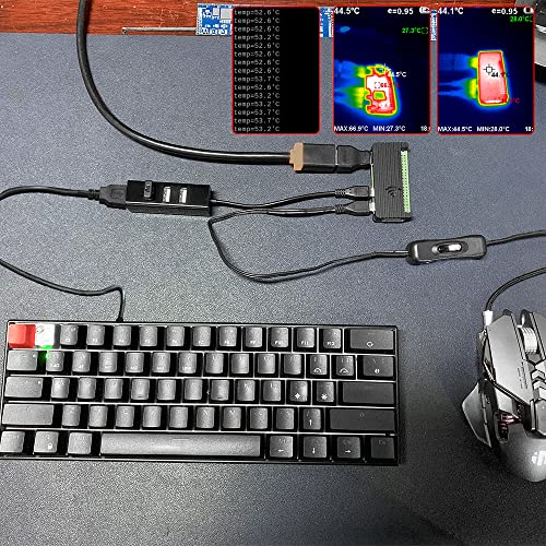 GeeekPi Case for Raspberry Pi Zero 2 W, with Aluminum Case, 20Pin GPIO Header, Micro USB to OTG Adapter, Copper Heatsink, ON/Off Switch Cable (Black) by GeeekPi - Image 8