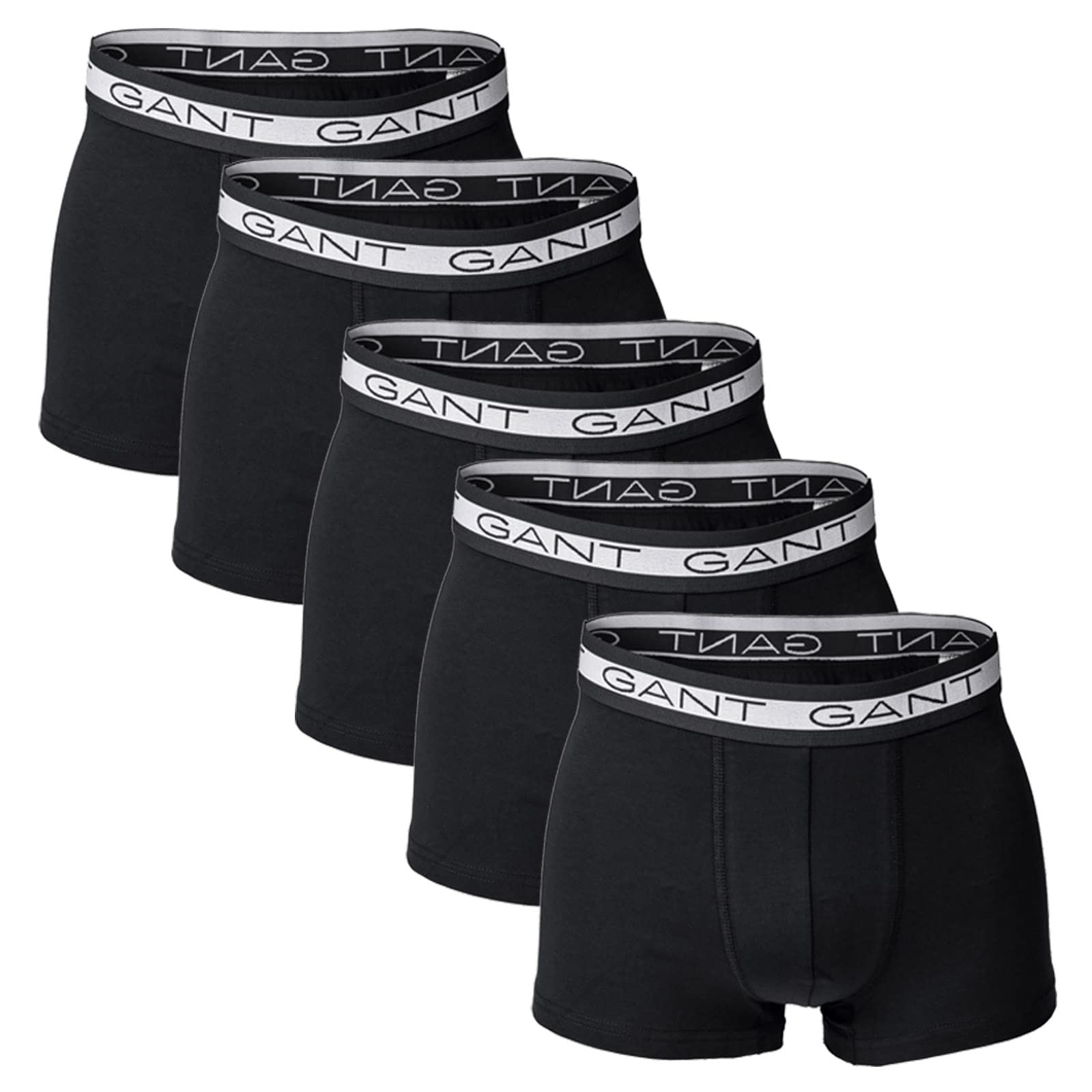 GANT Men's 5 Pack Trunks, Black, 3XL