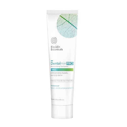 Biocidin Dentalmin Pro Remineralizing Toothpaste - Fluoride Free, Teeth Whitening