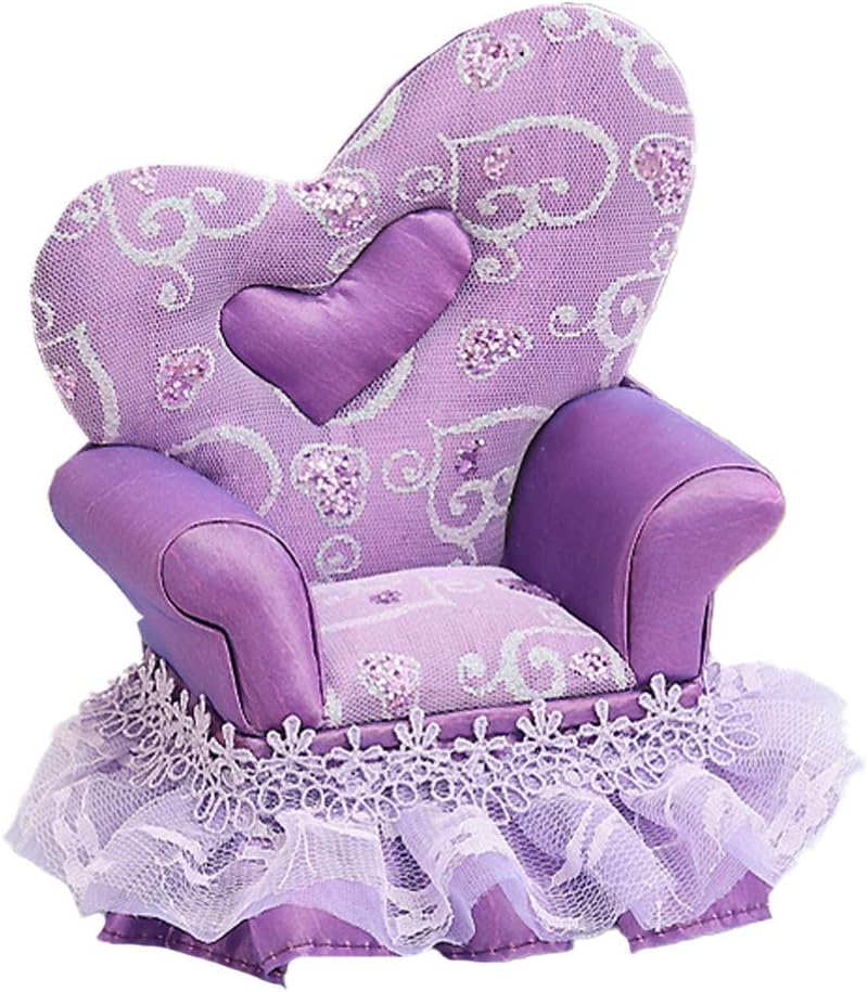 DEPILA Bridal Jewelry Earring Trinklet Organizer Jewelry Storage Holder Necklace Organizer Mini Chair Container Toy for Christmas Holiday New Year Gifts frame