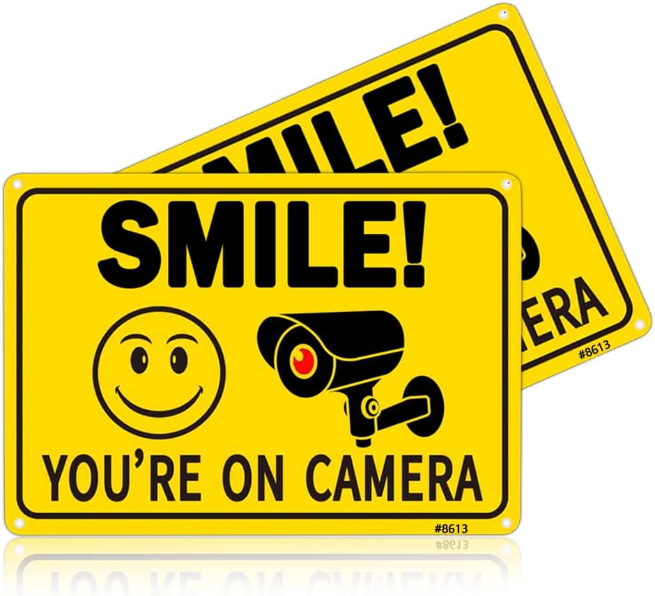 Smile Your on Camera Signs, Camera Signs for Home Security,Video