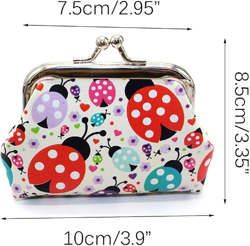 Vista 19 de MIAO JIN 8 monederos de regalo con cierre Kiss Lock Cambio Mini monedero Vintage baratijas bolsa, Búho, Búho