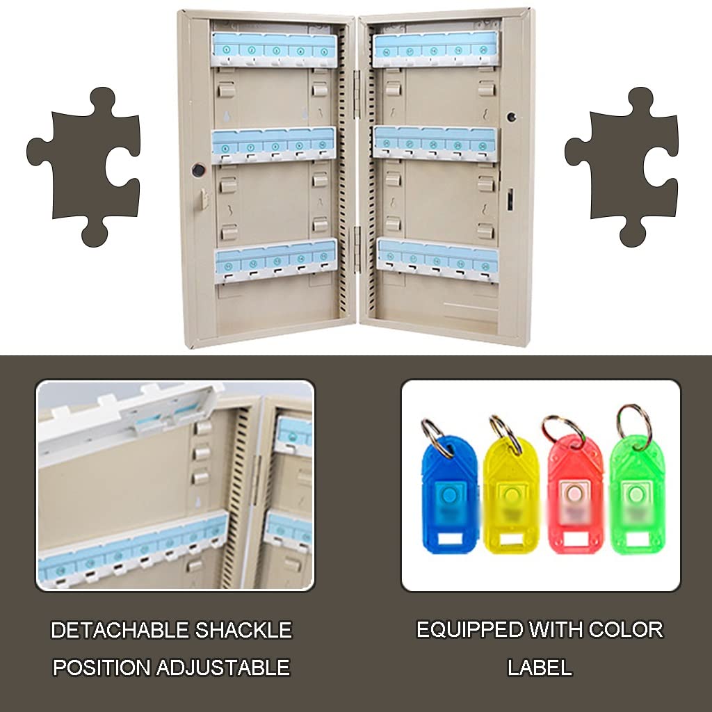 Llave de pared de 48 llaves, armario de llaves de acero laminado en frío, llave multicapaci Sto Solut, Schlüssel Schrank resistente al óxido para el hogar y la oficina