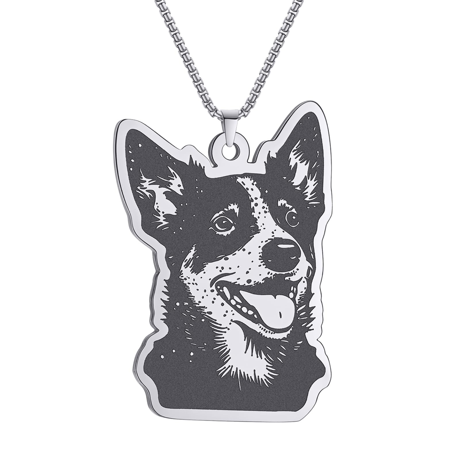 Collier avec pendentif Heller bleu design unisexe tour de cou chic