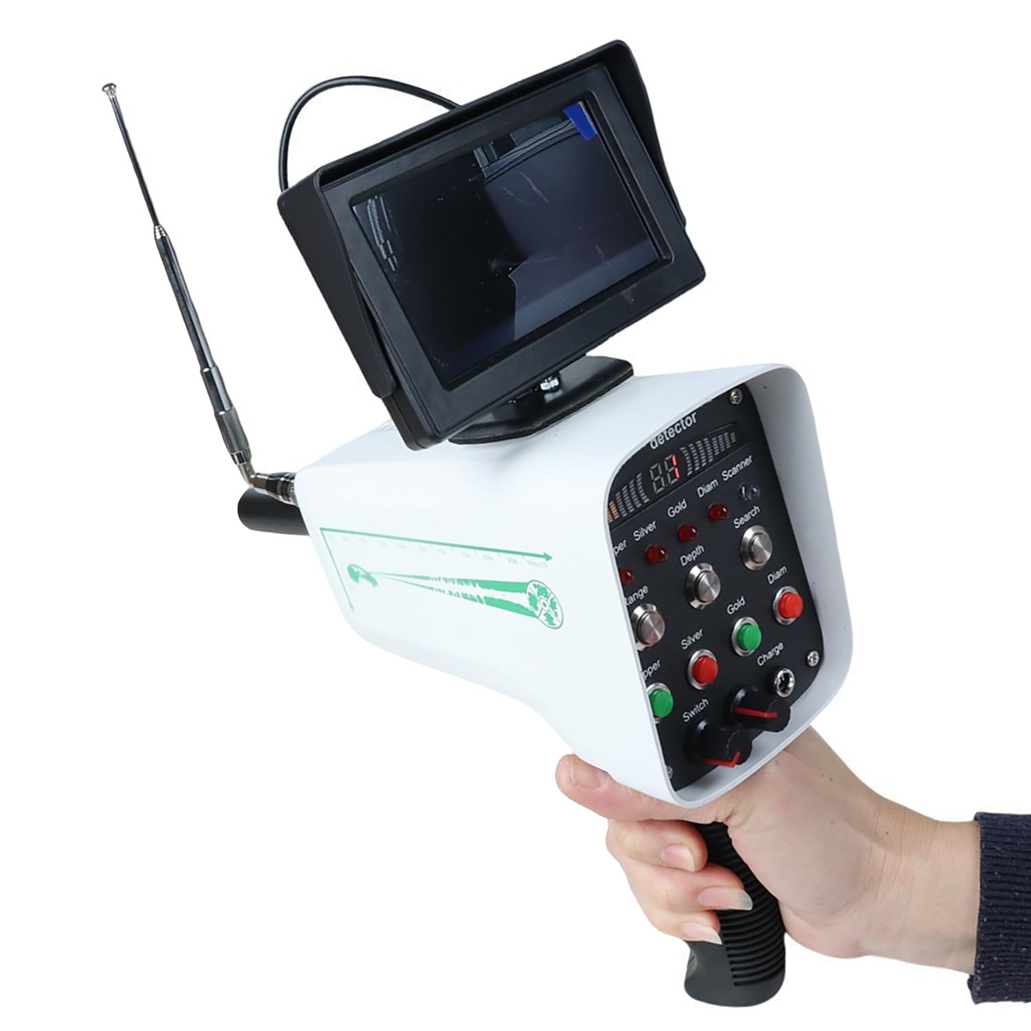 Ymnogjie Precision Gold Prospecting Metal Detector, Designed with 30m Detection Depth and 1000m Long-Range Scanning, for Locating Precious Metals