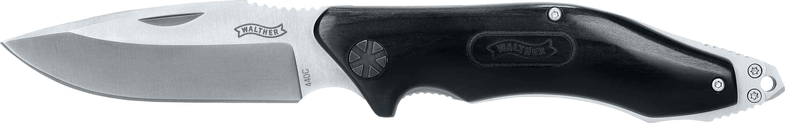 【国内正規品】UMAREX WALTHER ナイフ BNK5 フォールディングナイフ 木製ハンドル 登山 UMA50859 ブラック 小