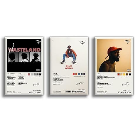 Brent Faiyaz Poster Set: Limited Edition Music Art for Dedicated Fans