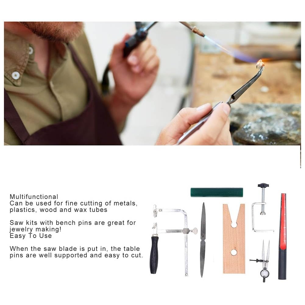 Kit D'Outils Moulage pour Fabrication Bagues en Cire pour, Outils Sculpture sur Bagues en Cire, Calibreur Bagues en Cire, pour Tube Cire, Cadre Scie Bagues pour