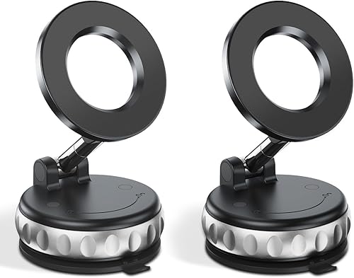 Miniatura 1 de Soporte magnético para teléfono con succión al vacío, paquete de 2 soportes de teléfono para automóvil 2025