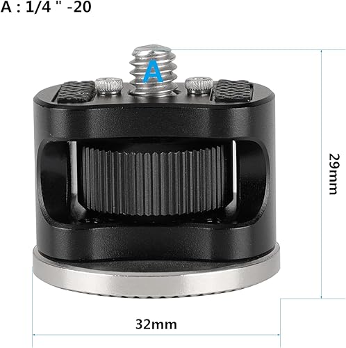 Miniatura 2 de CAMVATE Soporte roseta con tornillo de pulgar de 1/4"-20 y rosca hembra M6 para monitores SmallHD serie 700 - 2839