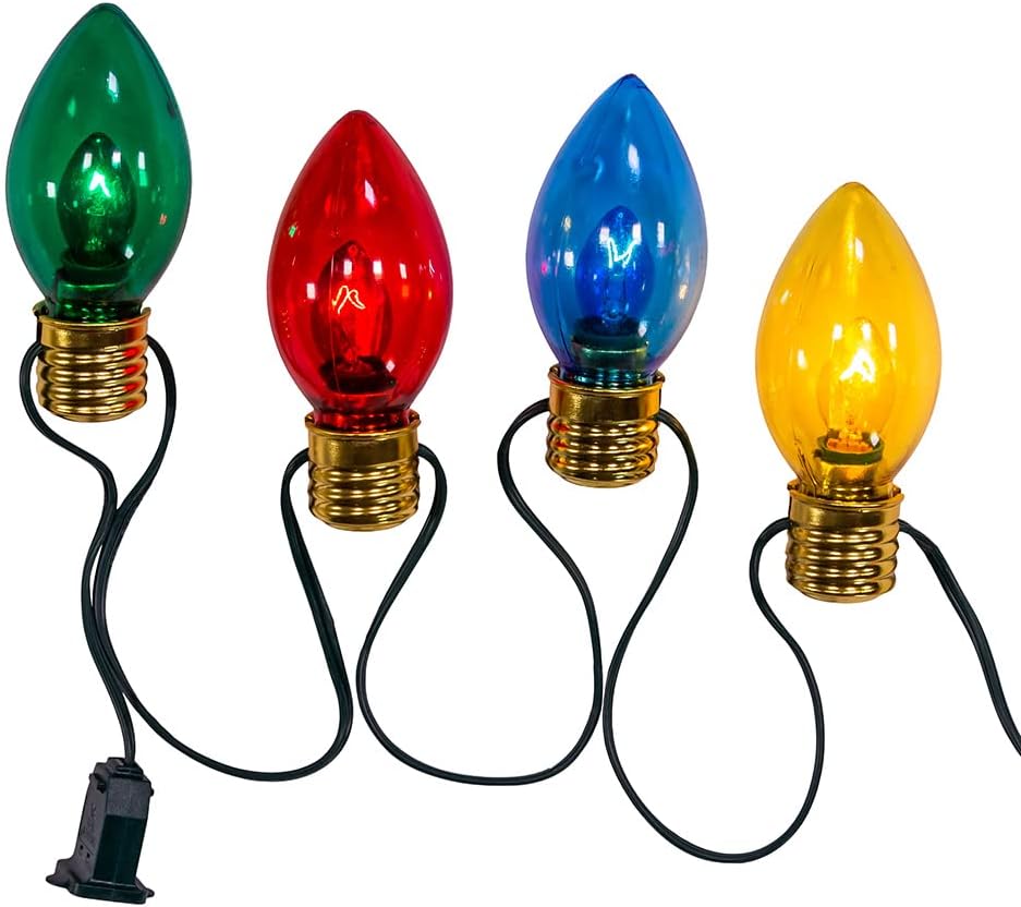 Kurt S. Adler UL 10-Light Multi-Colored Giant C7 Bulb Light Set