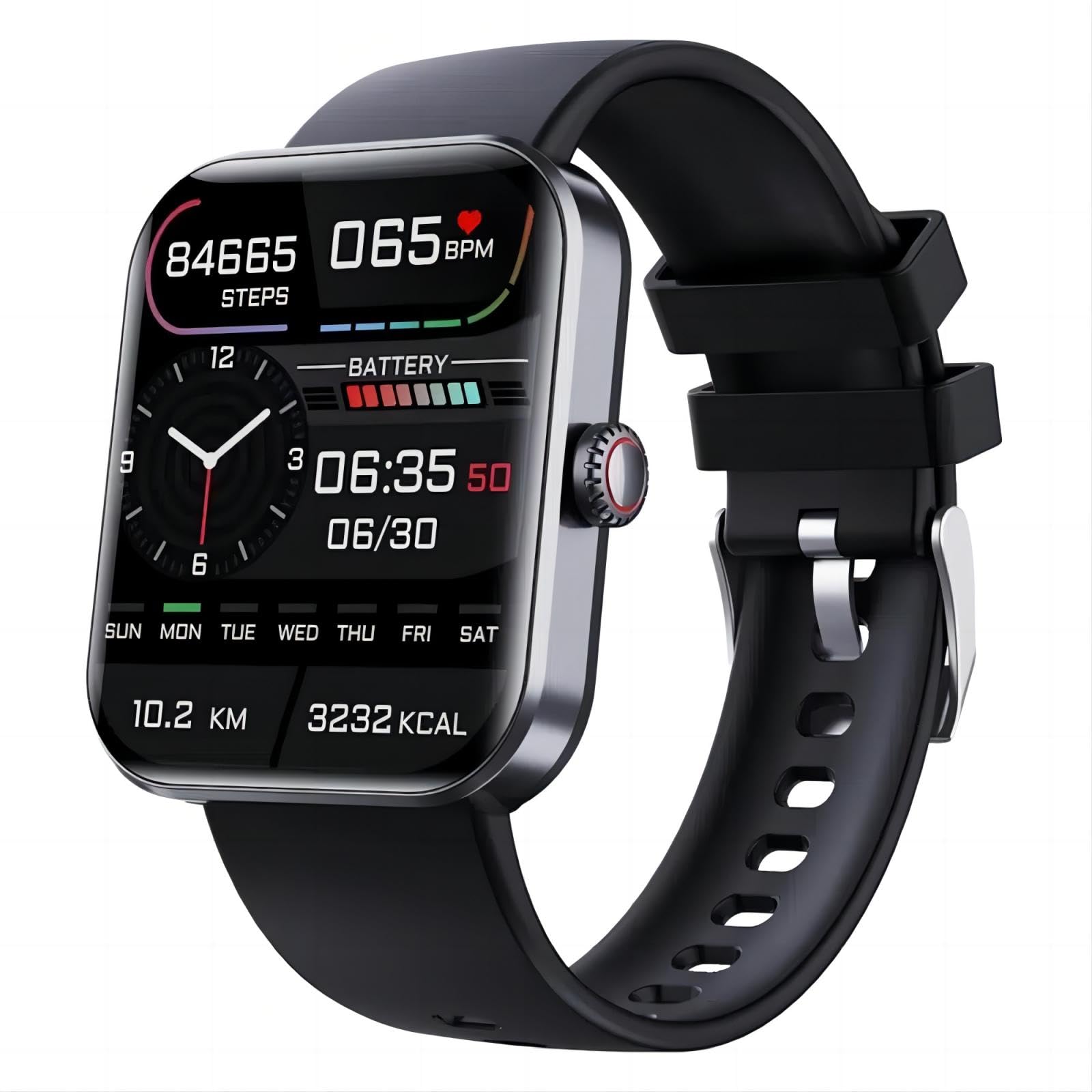 Amazon.com: Sherum TrackPro 2.0 Smart Watch for Men Women, 24/7 Heart Rate  Monitor with Alerts, 10 Second Quick Check, Health Fitness Activity  Tracker, Bluetooth Smartwatch for iOS Android, Waterproof (Black) :  Electronics