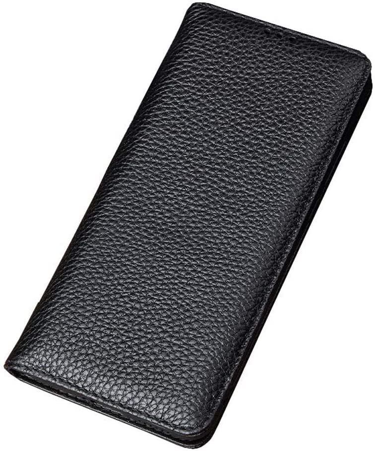 Étui de téléphone à clapet iPhone 12 cuir noir