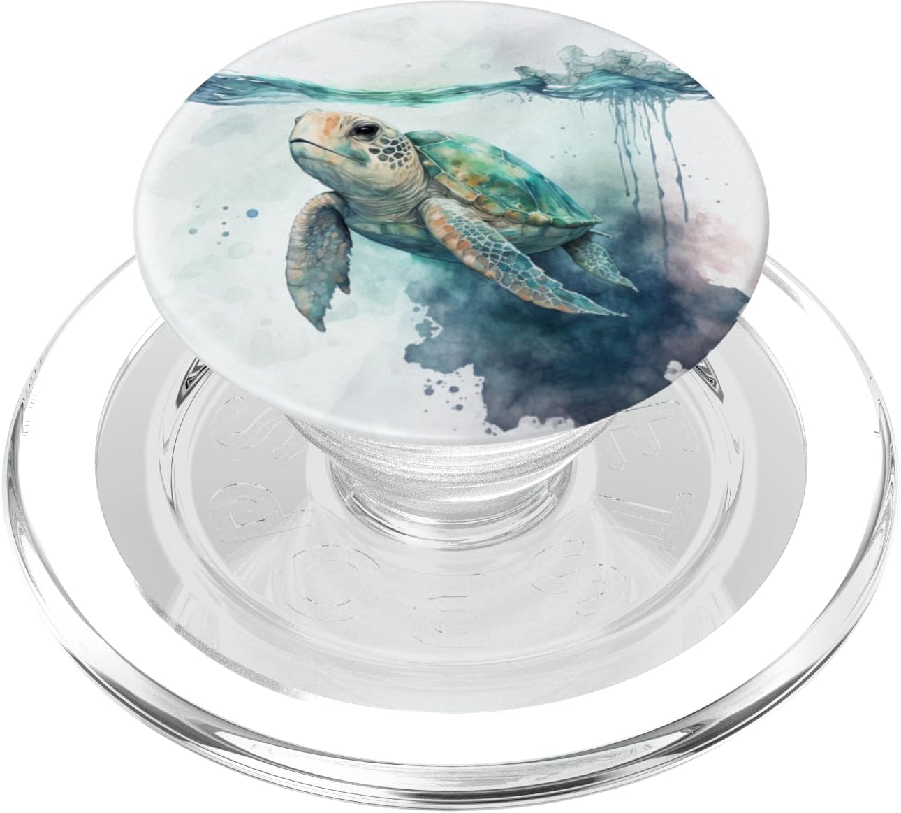 Sea Turtle in the Ocean PopSockets MagSafe PopGrip for iPhone