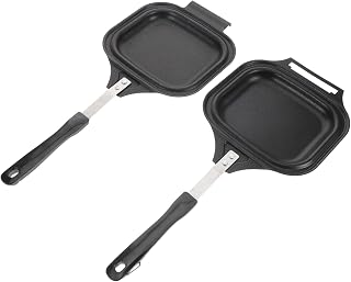 IMIKEYA Double Side Grilled Pan Sandwich Maker Camping Baking Pan Bread Baking Plate Non-stick