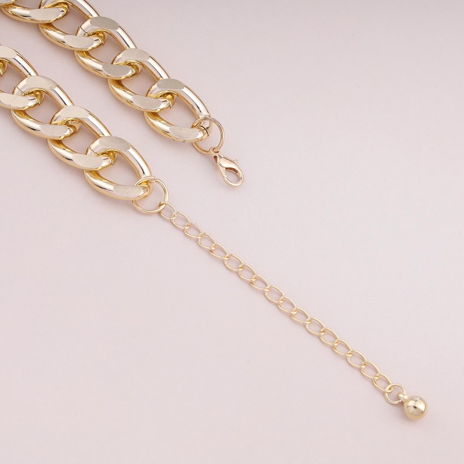 Andelaisi Punk Curb Chain Bracelet Chunky Link Chain Bracelets Gold Curb Hand Bracelets Chunky Stackable Bracelets Hip Hop Jewelry for Women - Image 6