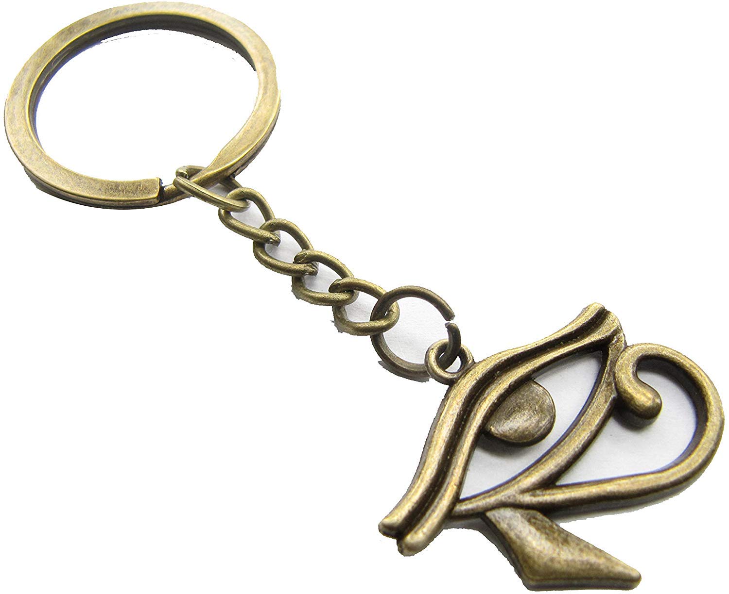 Eye of Horus Keychain, Eye of Horus Symbol Keychain, Bronze Eye of Horus Charm Keychain,eye of Horus, Ancient Bronze Keyring (1)