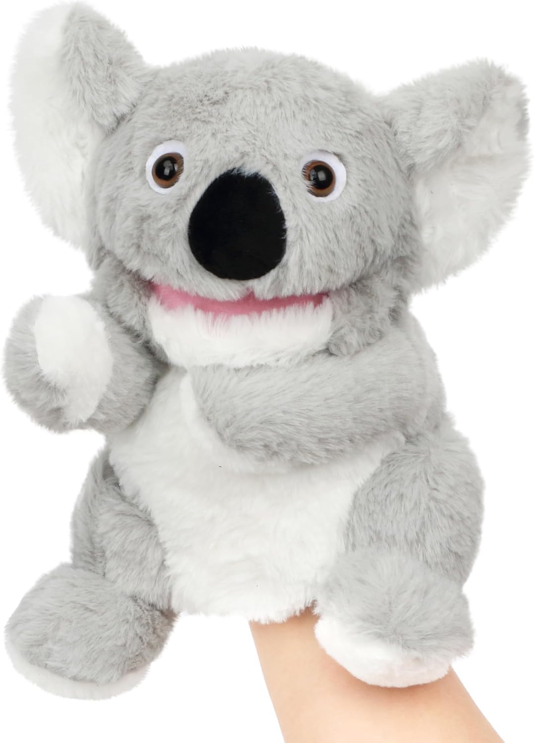 Cuteoy Plush Hand Puppet Stuffed Animal Toy Open Movable Mouth Creative Role Play Storytelling Plushies Gifts for Kids Toddlers Birthday Christmas，Koala