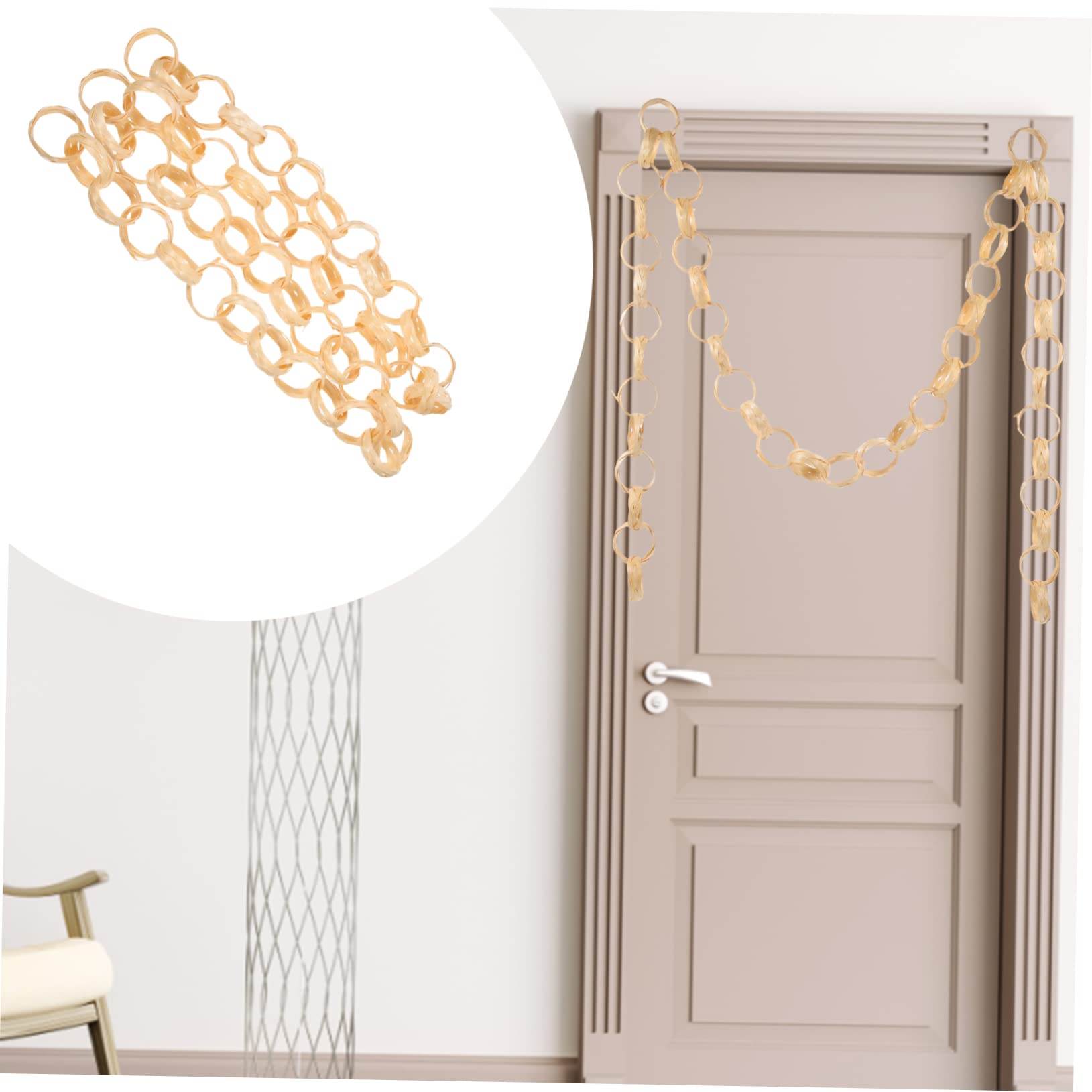 MUELODSIC Unfinished Bamboo Curtain Chain for Door Window Screening DIY Bamboo Chain