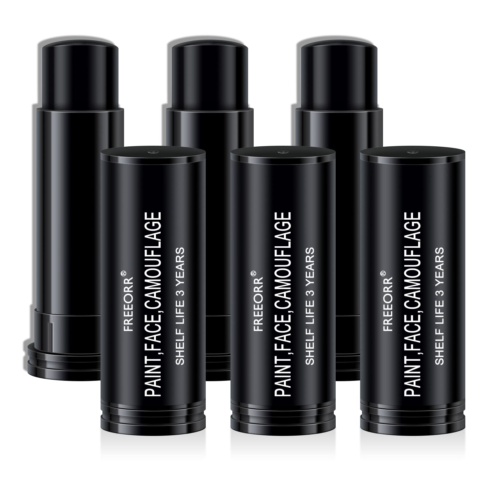 FREEORR3 Pcs Face Body Paint Stick,Eye Black Stick Softball/Baseball, Eyeblack Stick for Sports, Sports Eye Stick Football Black Body Paint for Baseball/Football/Halloween/Costume Parties