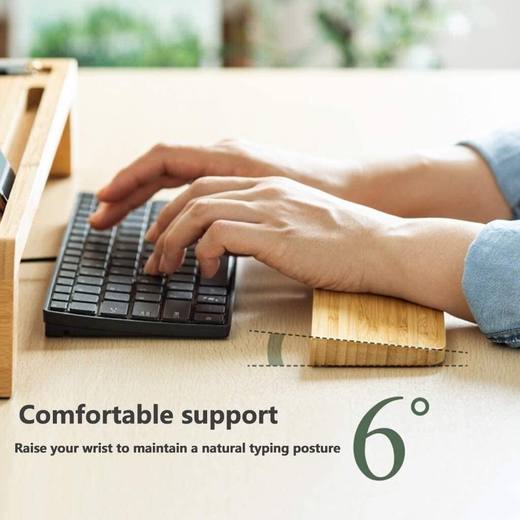 Vassoio ergonomico per tastiera con supporto per il polso, comodo poggiapolsi da scrivania per computer e laptop, aumenta la produttività e allevia il dolore al polso