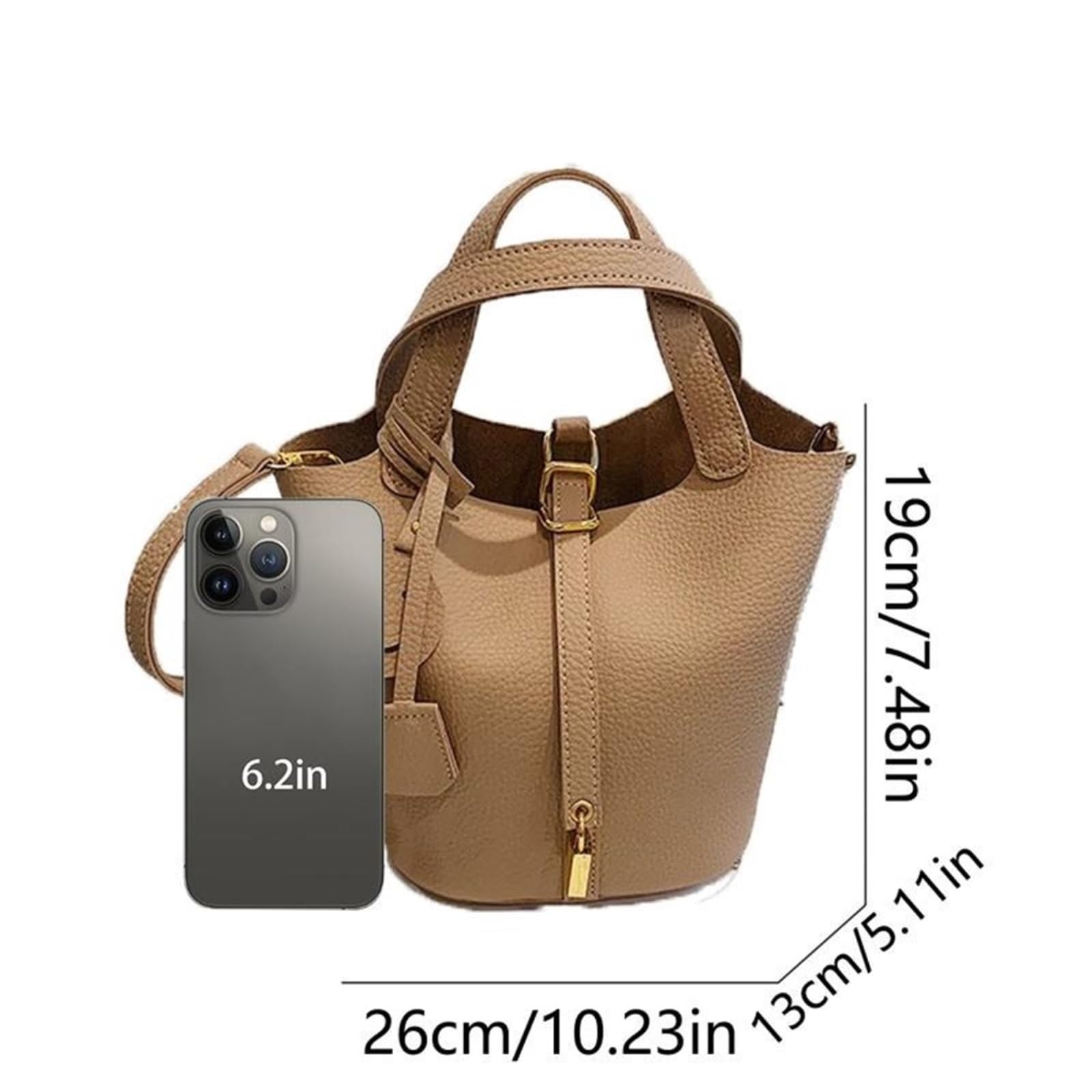 Elegante Make-up-Tasche for Damen, modisches Umhängetaschen-Set mit großer Kapazität for die Arbeit, den täglichen Gebrauch, lässig, trendig, vielseitig(Light Brown)
