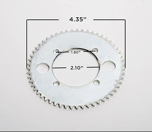 Miniatura 3 de Piñón de rueda de cadena 55T Theeth para 25 # con eje de 1 "eje libre adaptador de trinquete de rueda para Go Kart Scooter MiniBike eBike engranaje